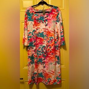 Alexandra + Oak Colorful Abstract Print Dress Size XXL